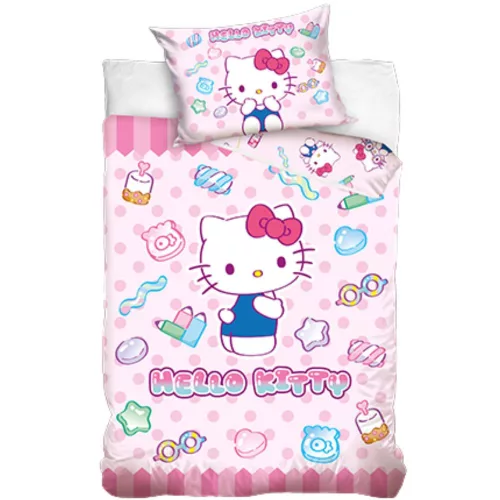 Hello Kitty ovis ágynemű paplan párnával 100x135+40x60 cm