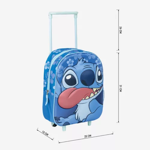 Stitch 3D gurulós táska