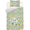 Markolós ovis ágynemű – Little Digger, szürke, fiús 100% pamut ágyneműhuzat