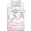 Unikornis ovis ágynemű – Unicorn's Power 2, szivárványos, kislányos 100% pamut ágyneműhuzat