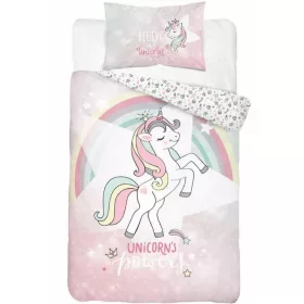 Unikornis ovis ágynemű – Unicorn's Power 2, szivárványos, kislányos 100% pamut ágyneműhuzat