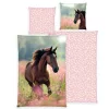 Lovas ágynemű tárolódobozzal 140x200+70x90 cm 100% pamut ágynemű és 30x30x30 cm polipropilén tárolódoboz gyerekeknek