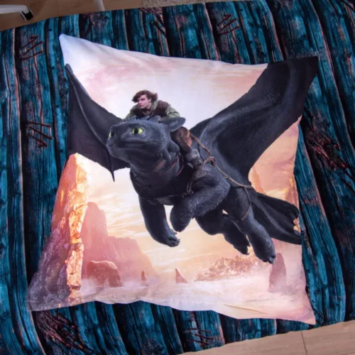 Dragons pamut ágyneműhuzat szett 135x200 + 80x80 cm – Így neveld a sárkányodat , Hablaty