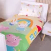 Peppa malac ovis ágynemű szett (szivárvány)