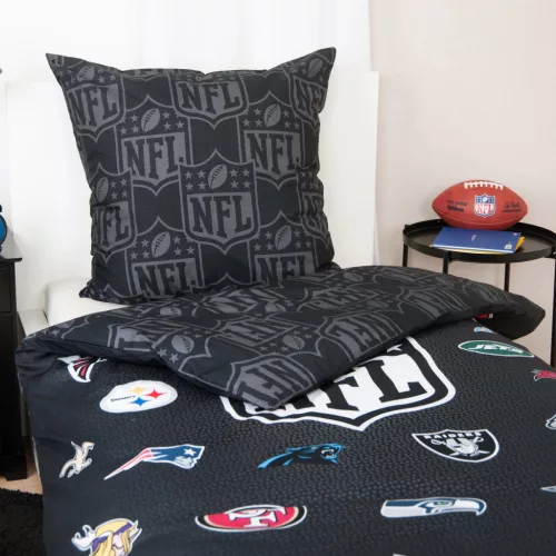 NFL ágyneműhuzat 135x200 cm 80x80 cm 100% pamut minden NFL csapat logójával