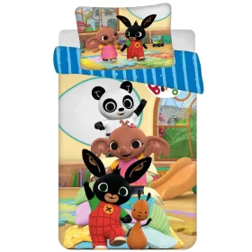 Bing és barátai mintás ovis ágynemű panda figurával 100x135 cm paplanhuzat 40x60 cm párnahuzat 100% pamut