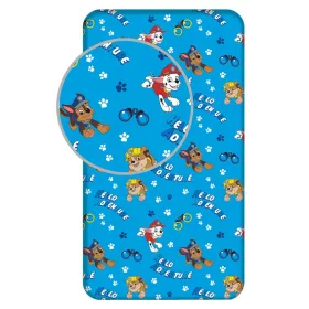 Mancs őrjárat gumis lepedő 90x200 cm 100% pamut Paw Patrol mintával