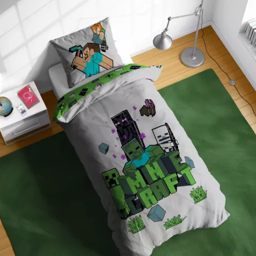 Minecraft ágynemű 140x200+70x90 cm pamut