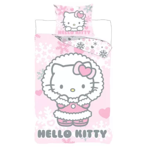 Hello Kitty ovis ágynemű paplan párnával 100x135+40x60 cm