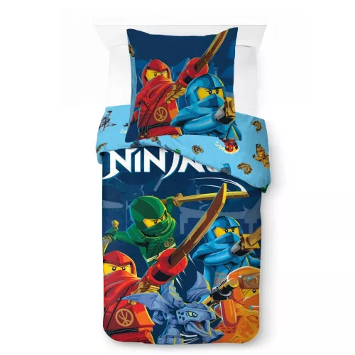Lego Ninjago ovis ágynemű paplan párnával 100x135+40x60 cm