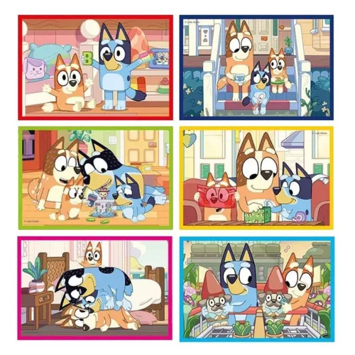 Bluey mesekocka 6 db-os puzzle 2 éves kortól Clementoni fejlesztő játék