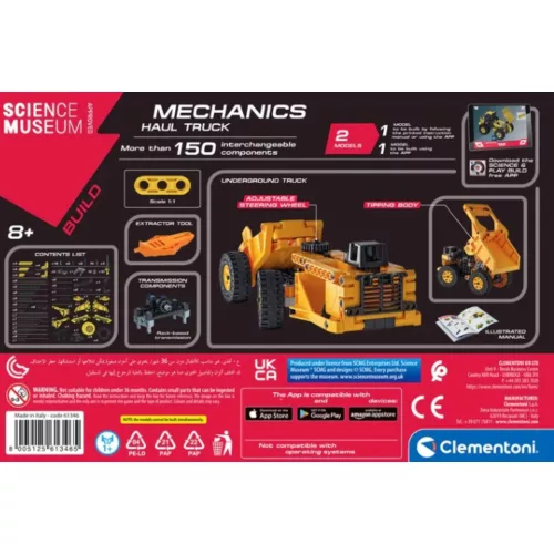 Clementoni Mechanics bányadömper építőjáték – STEM mérnöki készlet gyerekeknek