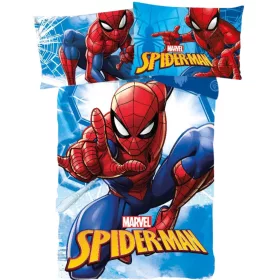 Pókember ovis ágynemű garnitúra 100x135 + 40x60 cm – 100% pamut, Marvel design