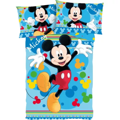 Mickey egér ovis ágyneműhuzat szett paplannal és párnával – 100x135+40x60 cm