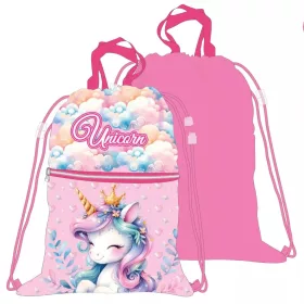Mesebeli tornazsák kislányoknak rózsaszín 45 cm könnyű sportzsák
