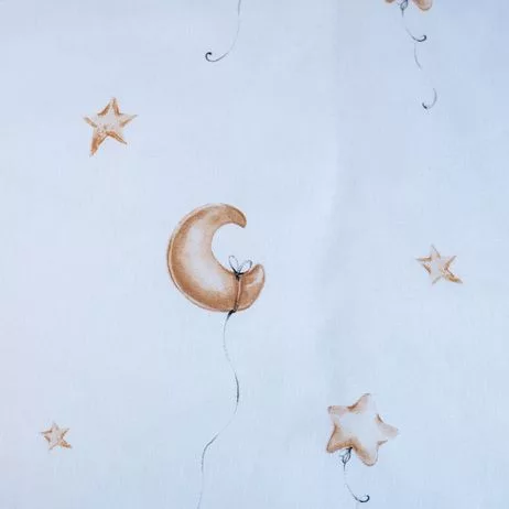 macis csillagos ágynemű 100x135 40x60 cm pamut gyerek baba fehér akvarell lufis holdas minta nyugodt pasztell