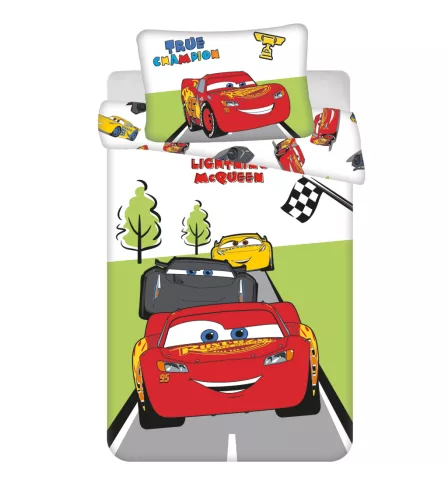 Verdák ovis ágynemű 100x135+40x60 cm, 100% pamut, a hozzávaló paplan és párna szettben