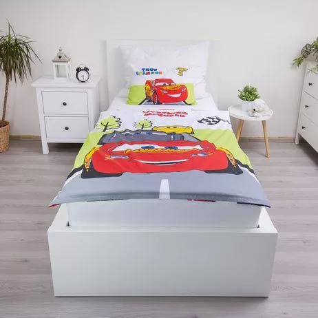 Verdák ovis ágynemű 100x135+40x60 cm, 100% pamut, a hozzávaló paplan és párna szettben