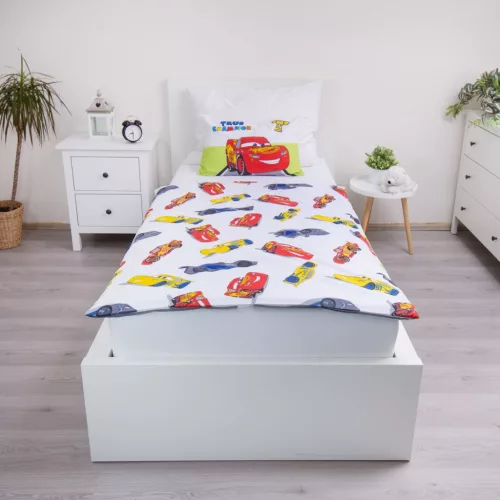 Verdák ovis ágynemű 100x135+40x60 cm, 100% pamut, a hozzávaló paplan és párna szettben