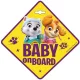 Mancs őrjárat baby on board tábla (Paw girls) 